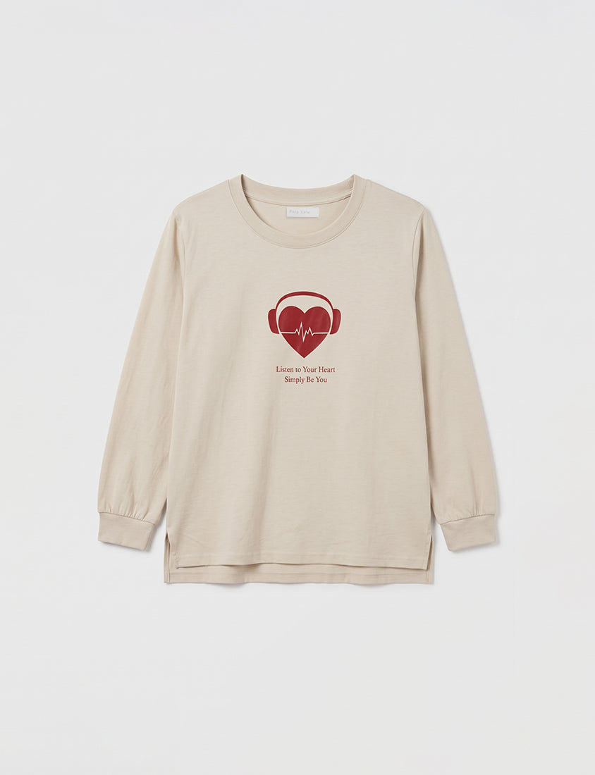 10th Anniversary Heartbeat Graphic Print Plus Size Sweatshirt