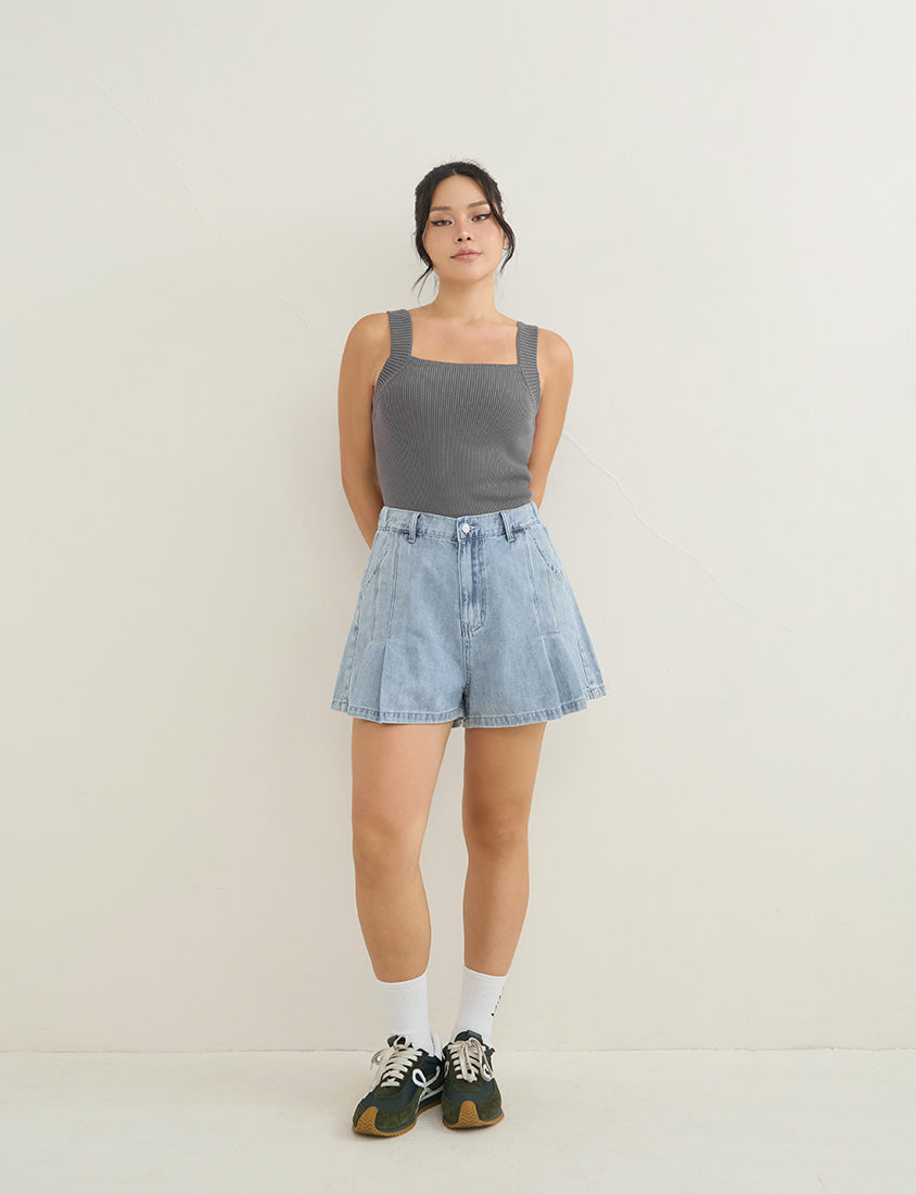 Zero Armpit Bulges Slimming Square Neck Knit Plus Size Tank Top