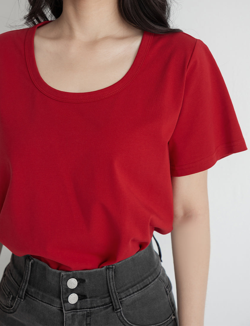 Upgraded 2.0! U-Neck Plus Size Slim Tee