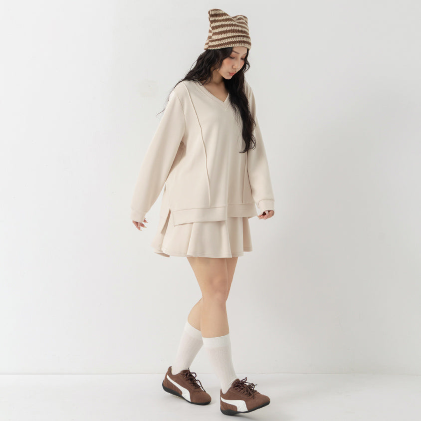 Pear-Shaped Friendly! Perfect Fit Seamed Yogurt Touch Plus Size Sweater