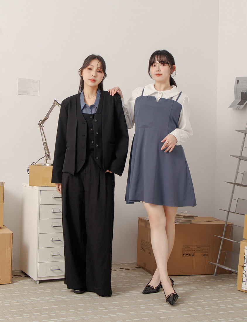 MISS. Tailored Pleated Lyocell Suit Plus Size Trousers