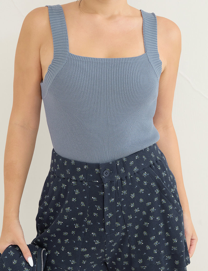 Zero Armpit Bulges Slimming Square Neck Knit Plus Size Tank Top