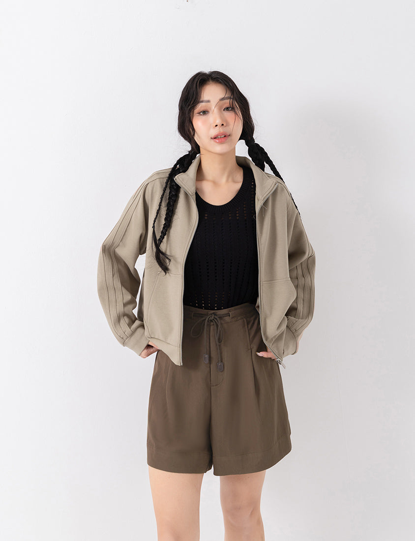 Boyish Style Drawstring Plus Size Shorts