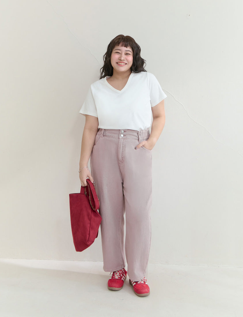 Upgraded 2.0! V-Neck Plus Size Slim Tee