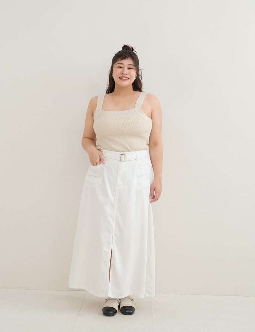 Zero Armpit Bulges Slimming Square Neck Knit Plus Size Tank Top