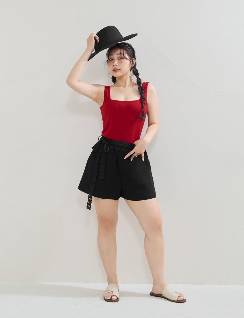 MUA! Sexy Open-Back Square Neck Plus Size Tank Top