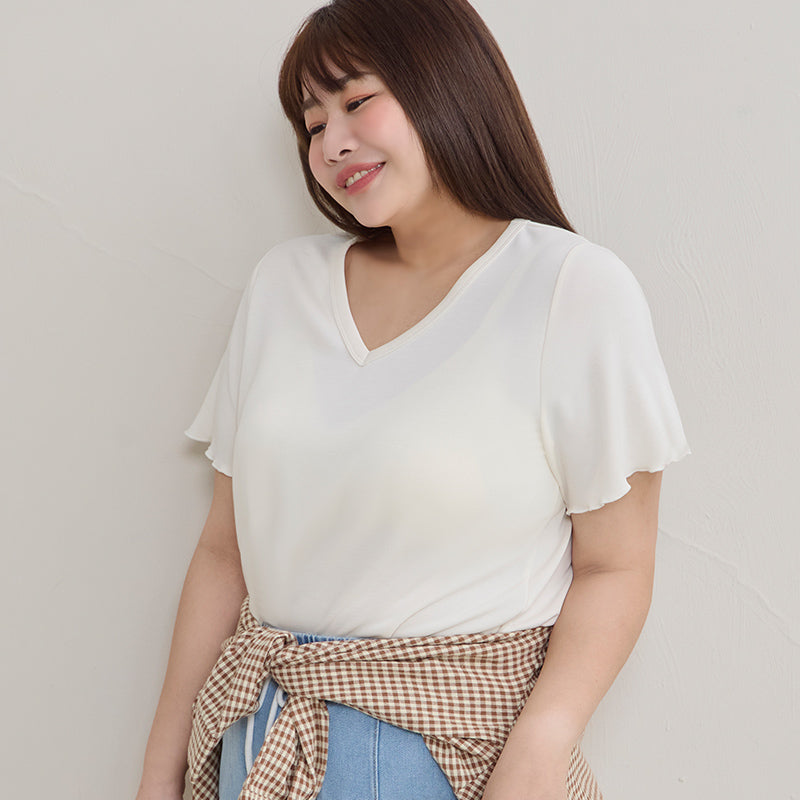 Instant Cool Cloud Cotton V-Neck Plus Size Tee
