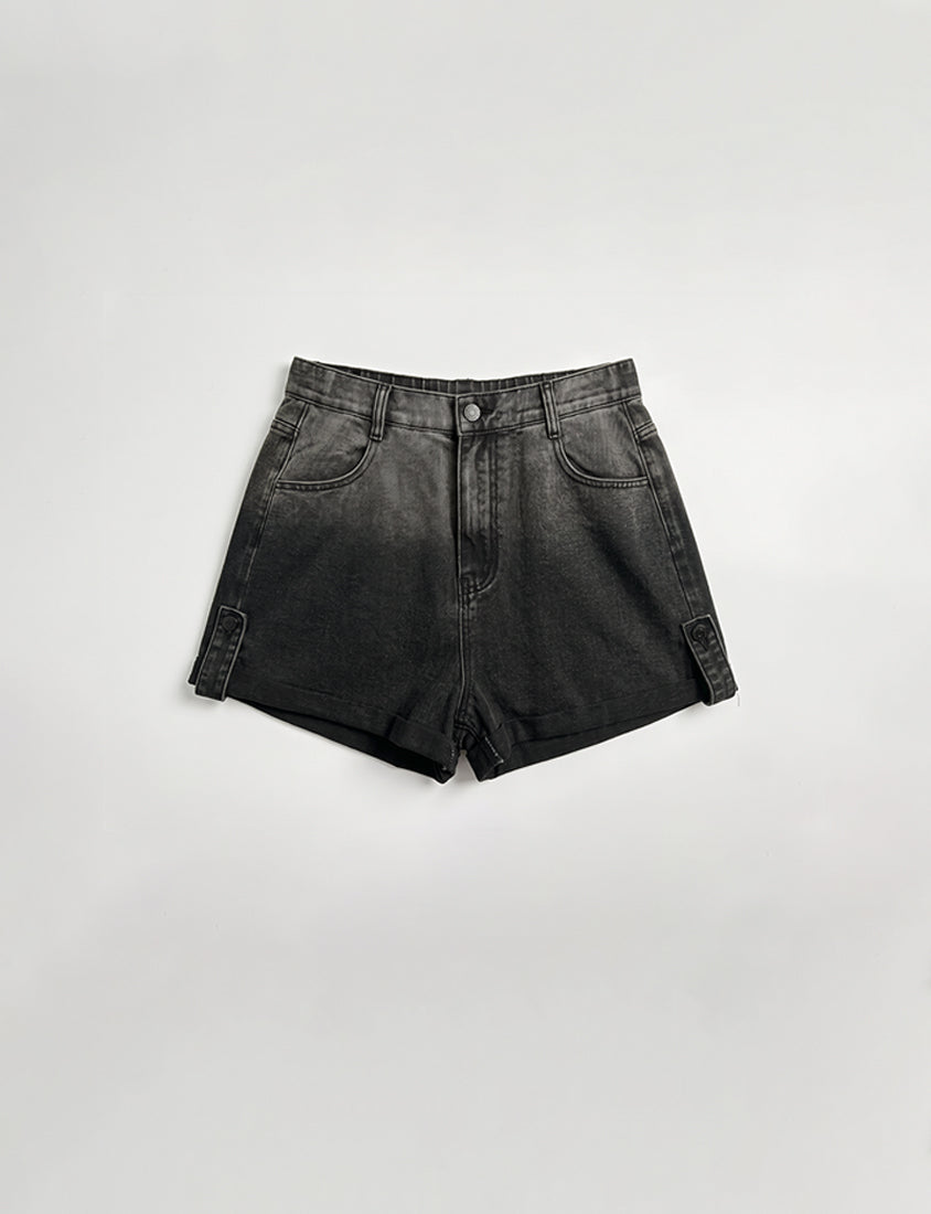 MUA! Gradient Cuffed Denim Plus Size Shorts