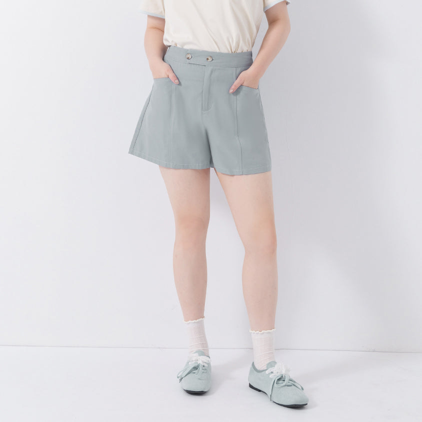 Cool Touch Lyocell Contrast Stitch Plus Size Shorts