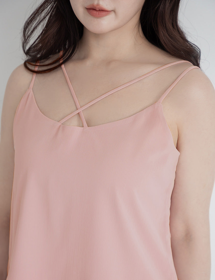 MISS. 2-Way Crinkle Chiffon Plus Size Tank Top