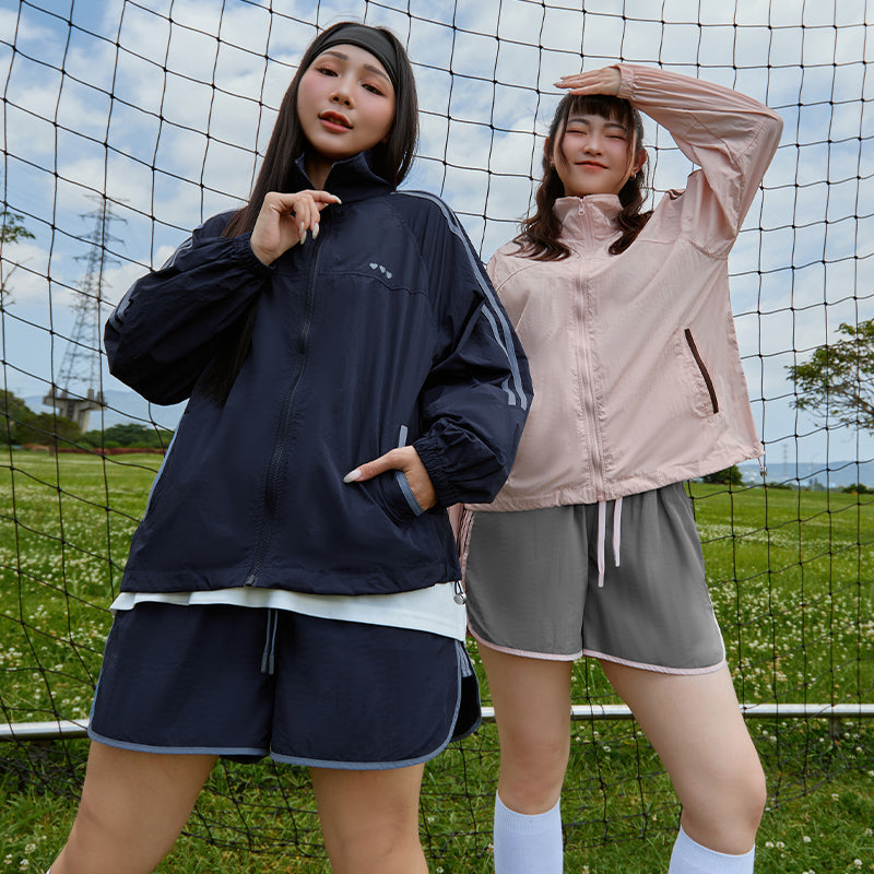 Instant Icy Cooling Contrast Sport Plus Size Jacket