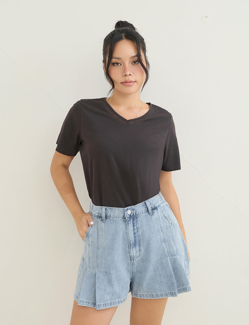 Silky Cool Sorona Mesh Panel Plus Size Tee