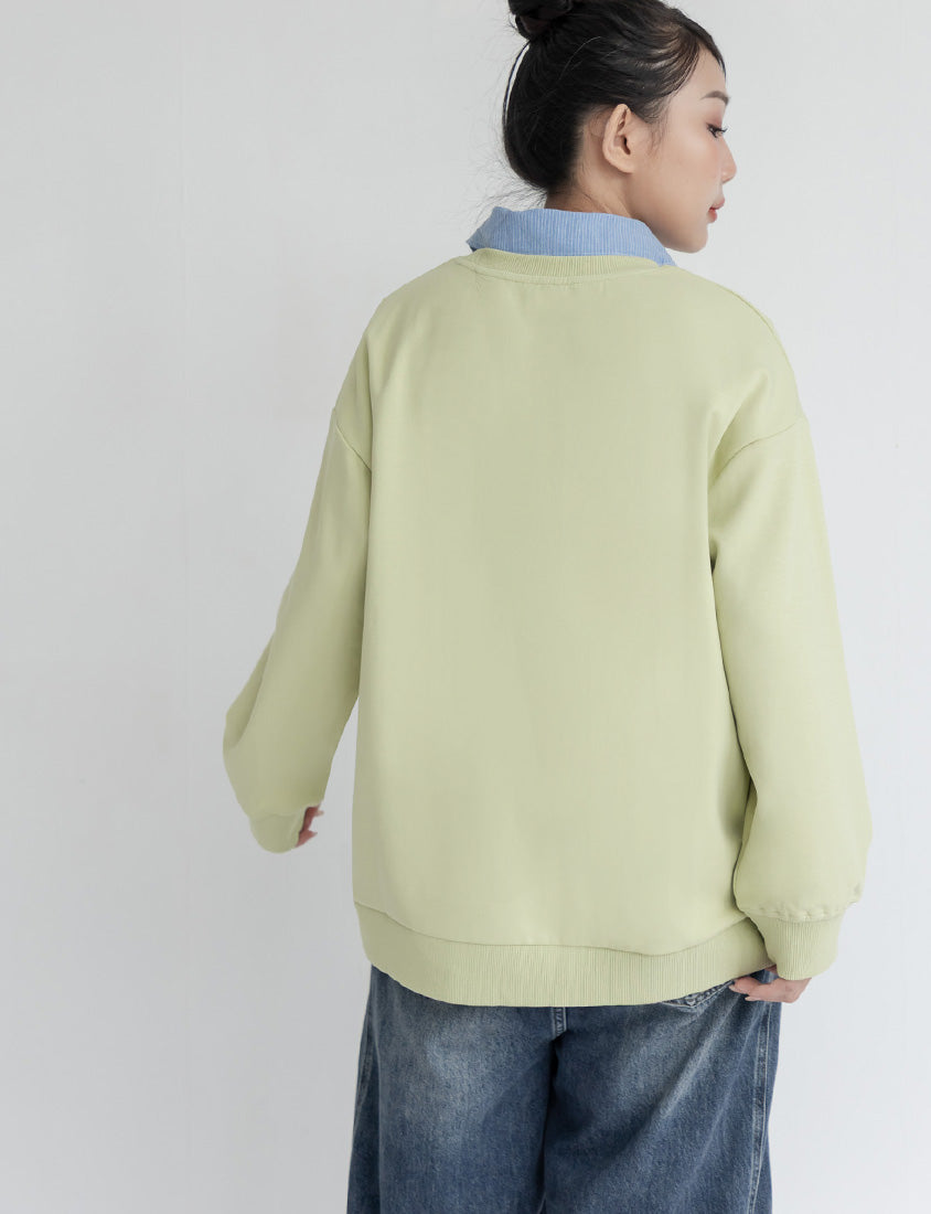 Sweet 3D Floral Plus Size Long Sleeve Sweatshirt