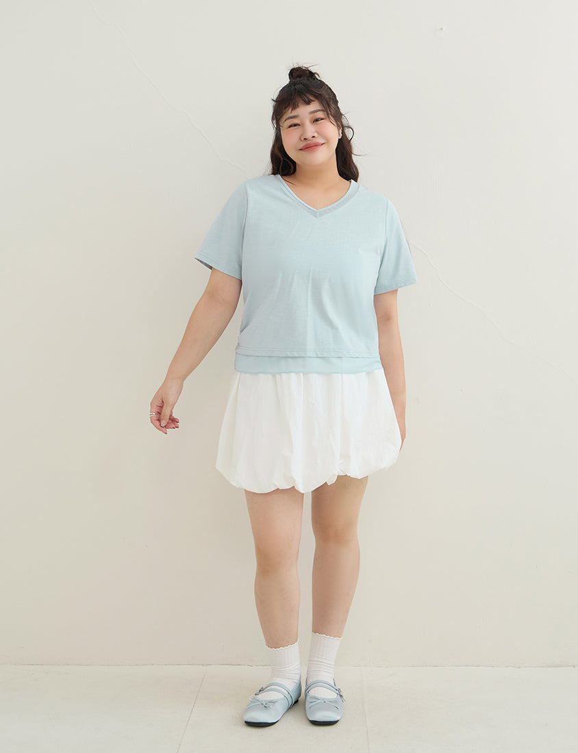 Silky Cool Sorona Mesh Panel Plus Size Tee