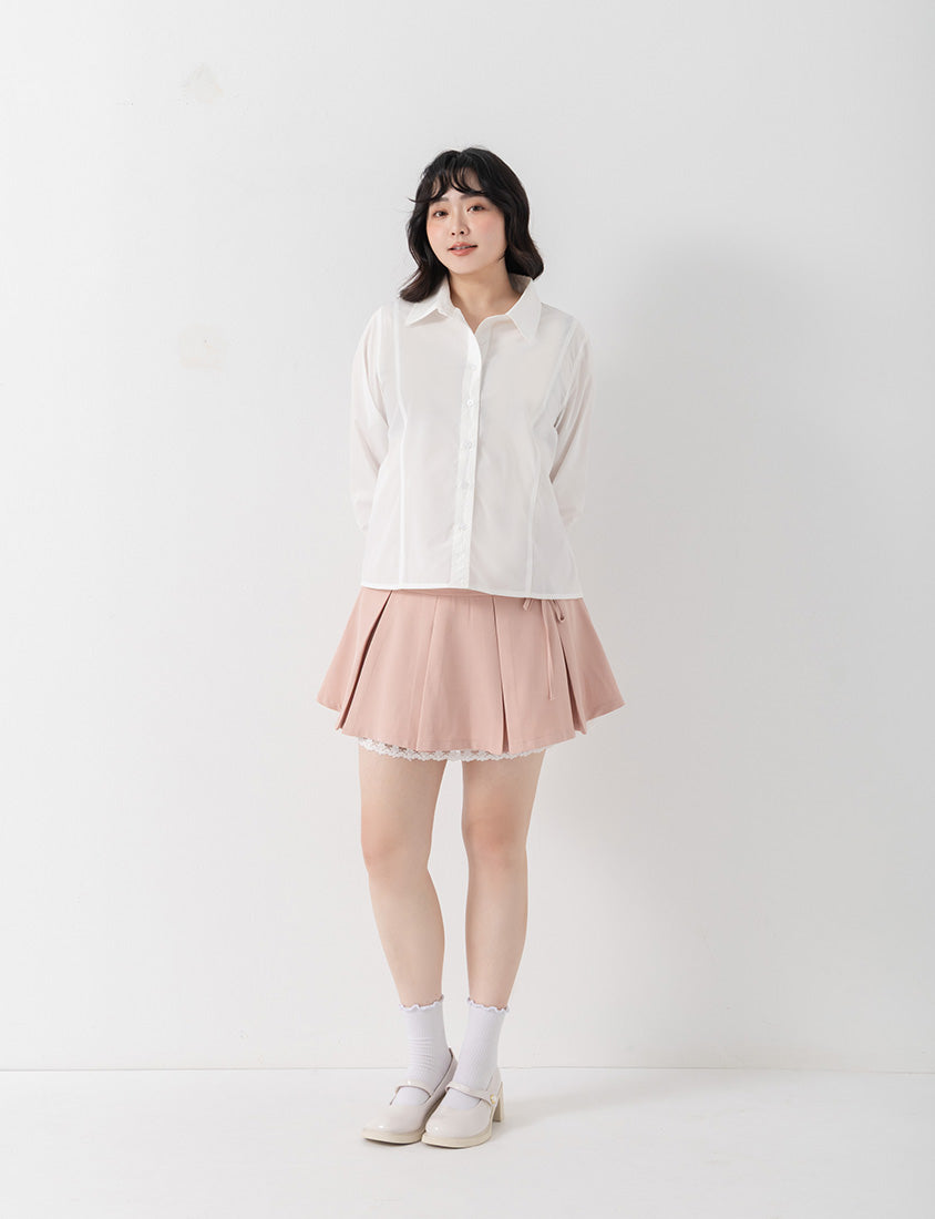 Apple-Shaped Friendly! Perfect Fit Seamed Versatile Plus Size Shirt