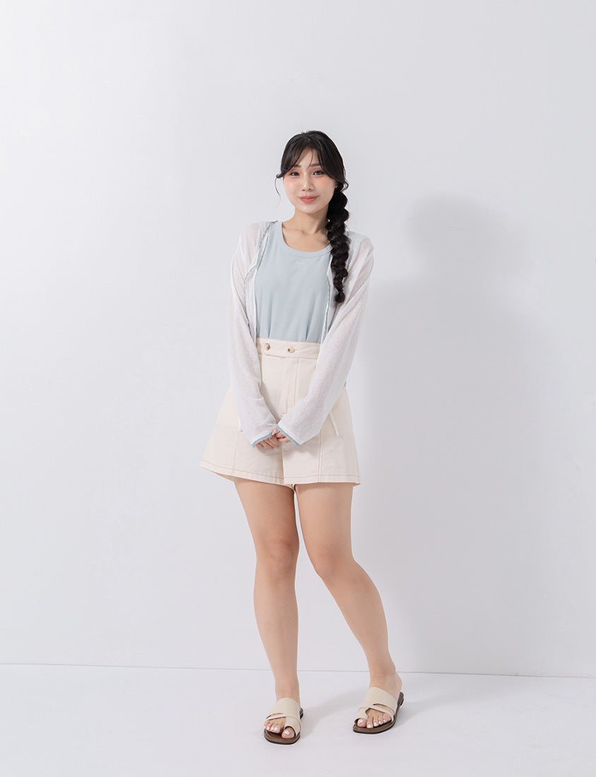 Instant Cooling Lyocell Lace Tie Front Plus Size Cover-Up