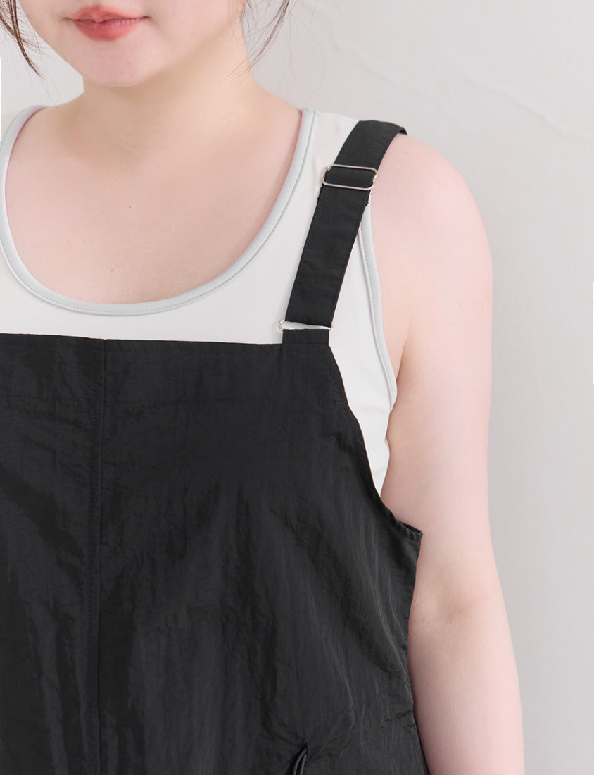 Light Utility Adjustable Strap Plus Size Maxi Dress