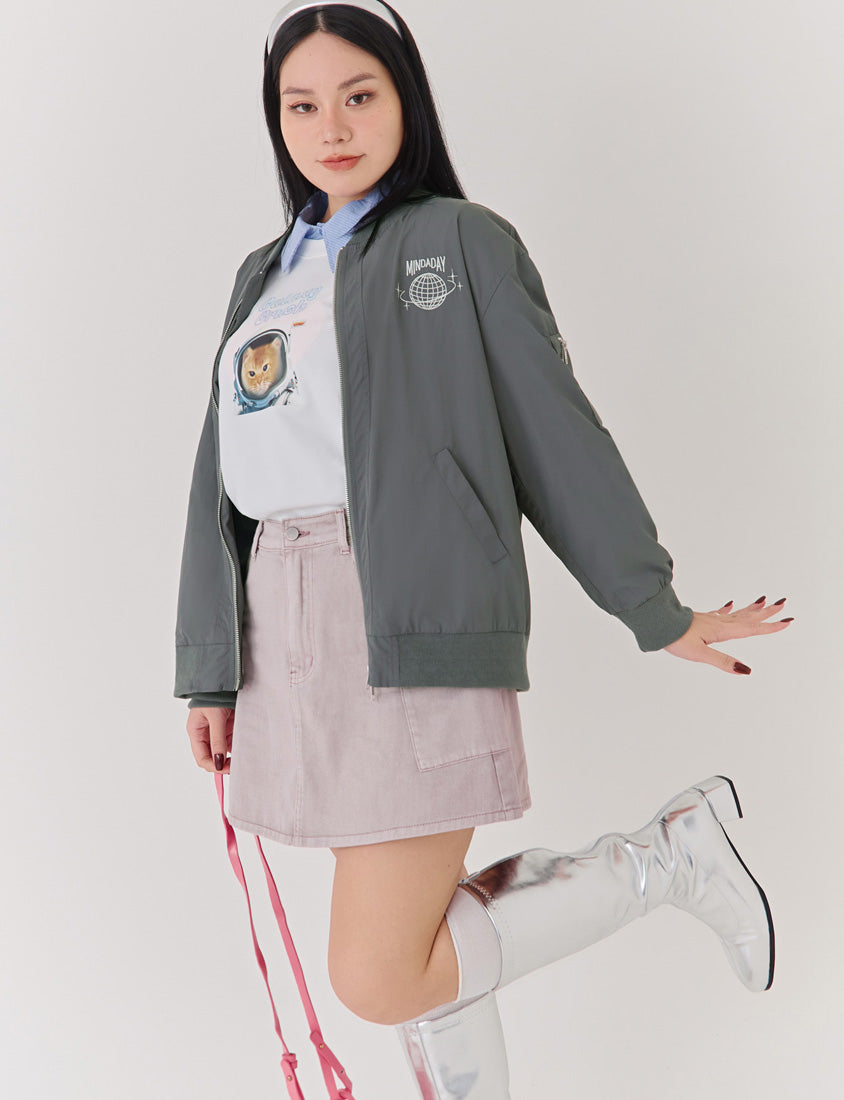 Spacesuit Cover Cat Graphic Plus Size Sweater (Unisex) (MIND.A.DAY Collaboration)