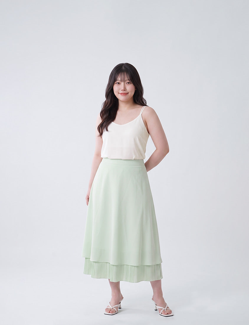 MISS. 2-Way Crinkle Chiffon Plus Size Tank Top