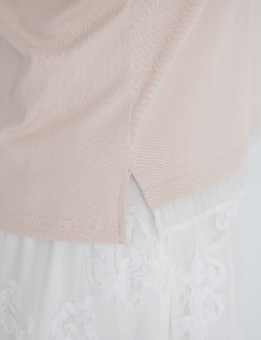 Korean Style Layered Faux Two-Piece Plus Size Top