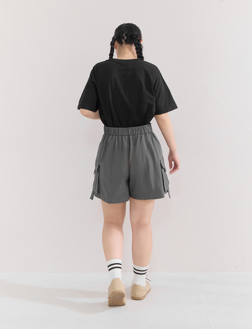 Instant Cooling UV-Protection Stitch Plus Size Utility Shorts