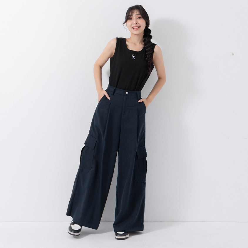 Cooling Lyocell Twill Cargo Plus Size Pants