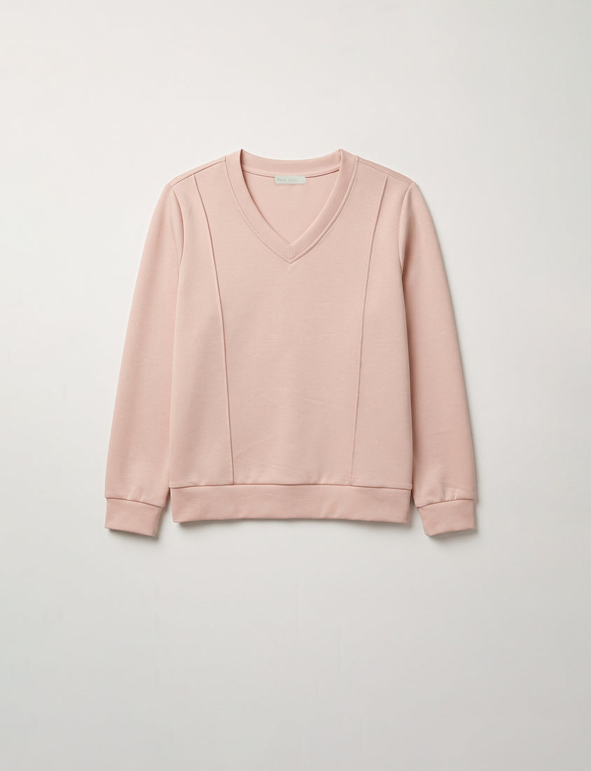 Apple-Shaped Friendly! Perfect Fit Seamed Yogurt Touch Plus Size Sweater