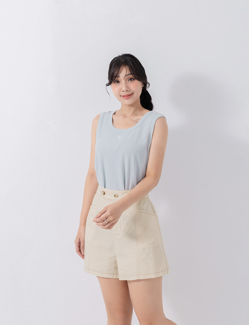 Versatile Square Neck Butterfly Embroidered Plus Size Tank Top