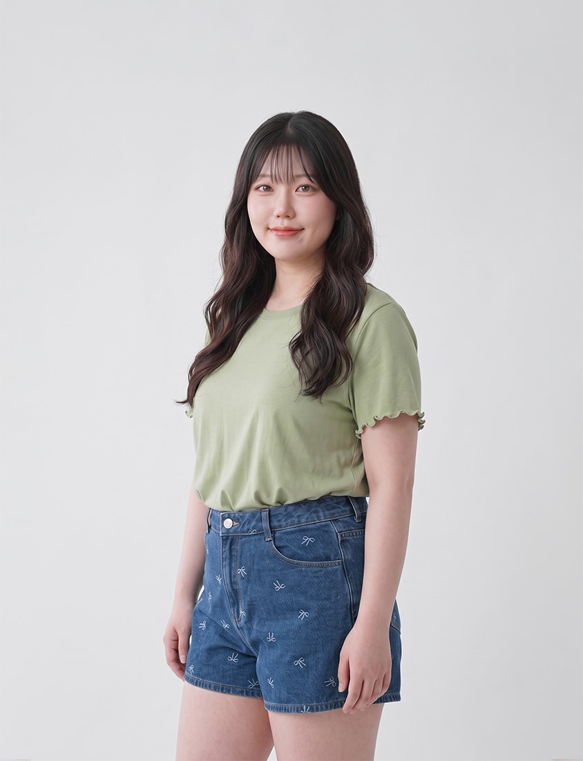 (Crew Neck) Zero Sweat Mark Cooling Plus Size Tee