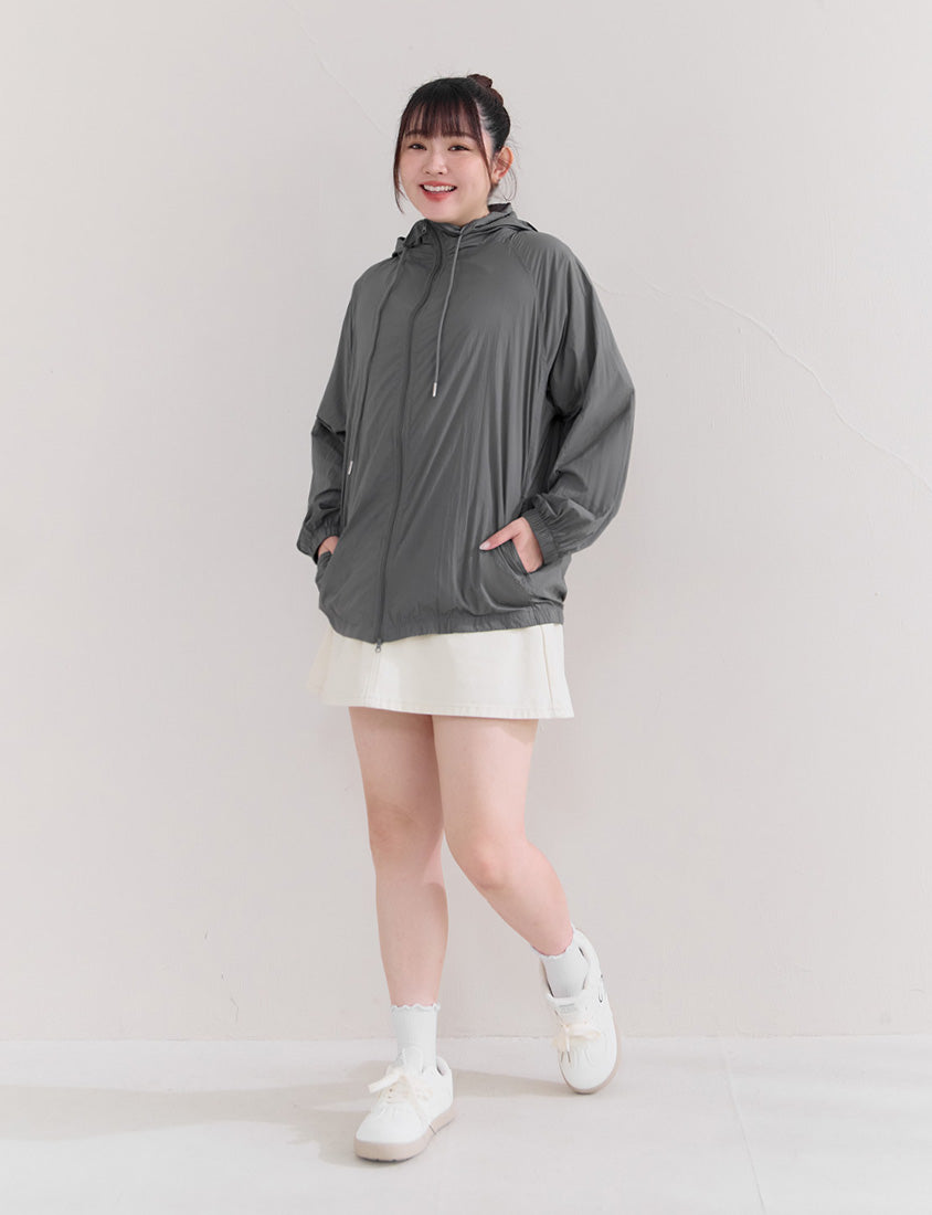Instant Cooling UV-Protection Oversized Hooded Plus Size Jacket