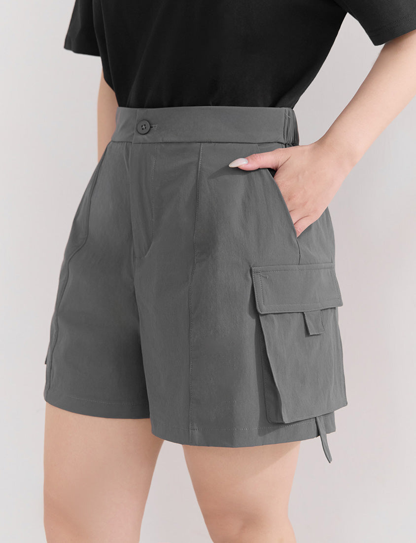 Instant Cooling UV-Protection Stitch Plus Size Utility Shorts