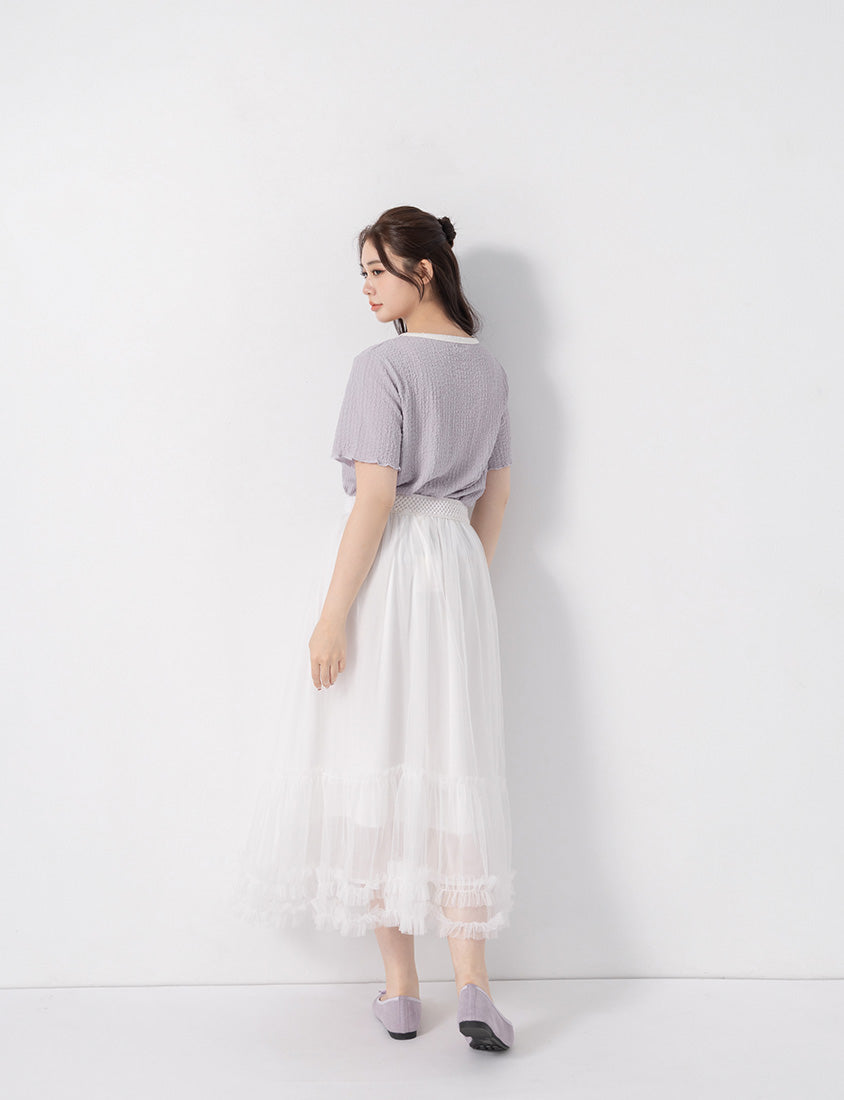 Ethereal Layered Mesh Plus Size Maxi Skirt