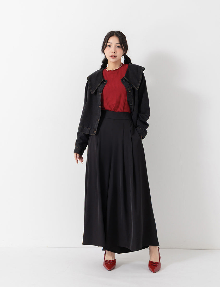 Sweet Collar Lyocell Twill Plus Size Jacket