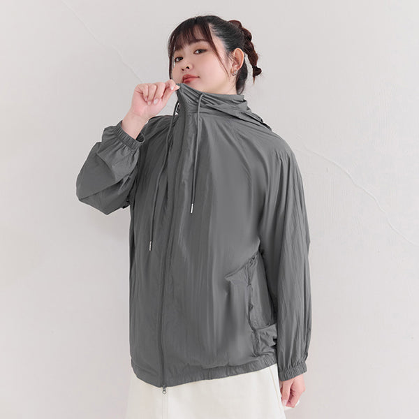 Instant Cooling UV-Protection Oversized Hooded Plus Size Jacket