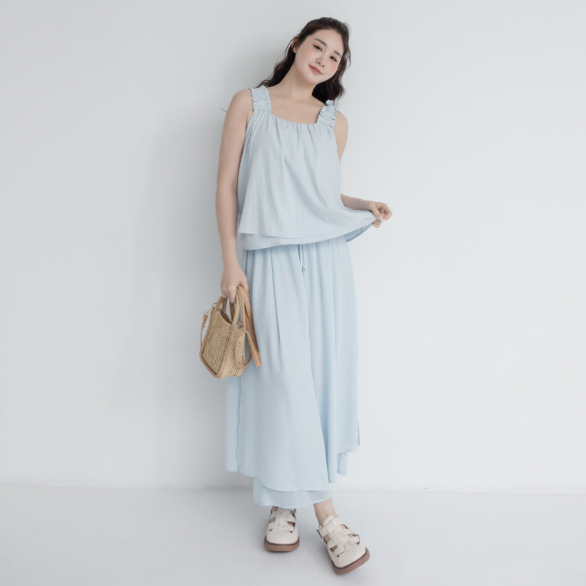 Cooling Crinkle Elastic Double-Layer Plus Size Tank Top