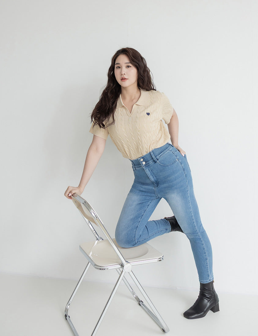 Push-Up High Waist Tummy-Control Plus Size Jeans