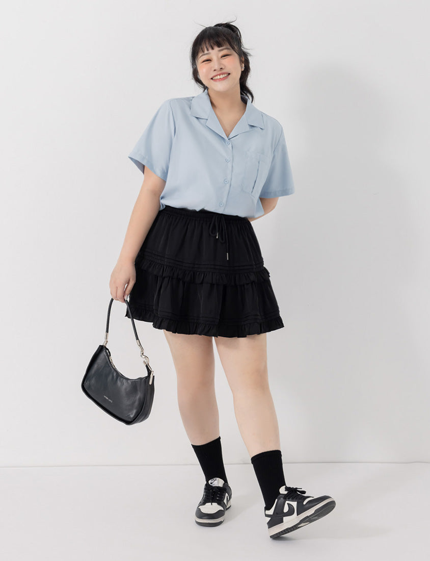 Instant Cooling Cuban Collar Oversized Sun Protection Plus Size Shirt