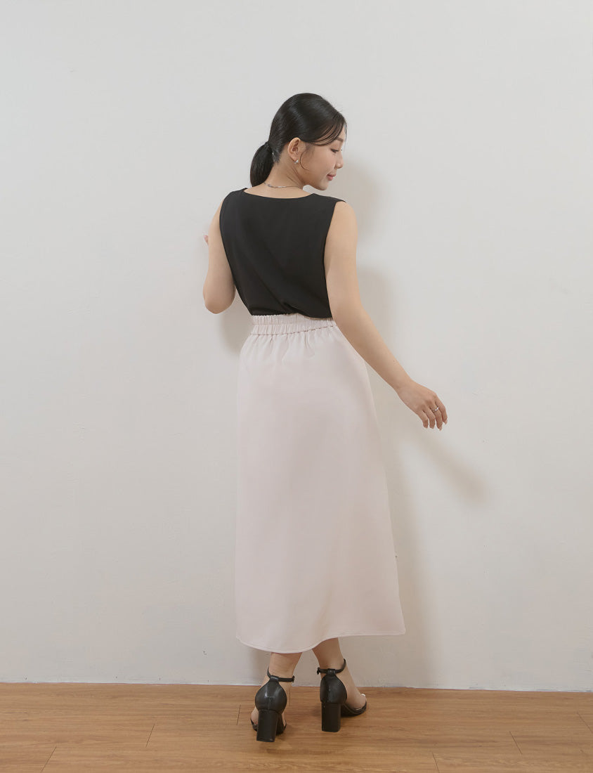 MISS. Minimal V-Neck Chiffon Wide Strap Plus Size Tank Top