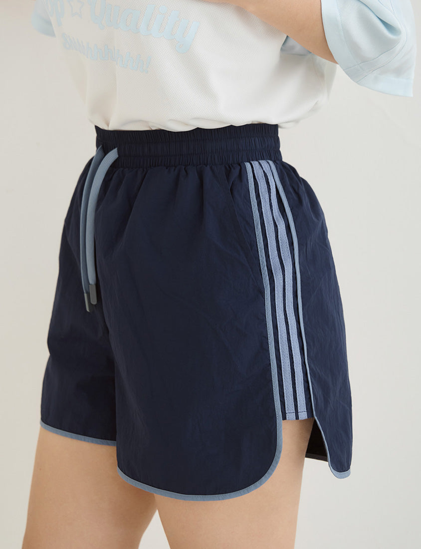 Instant Icy Cooling Contrast Plus Size Sport Shorts