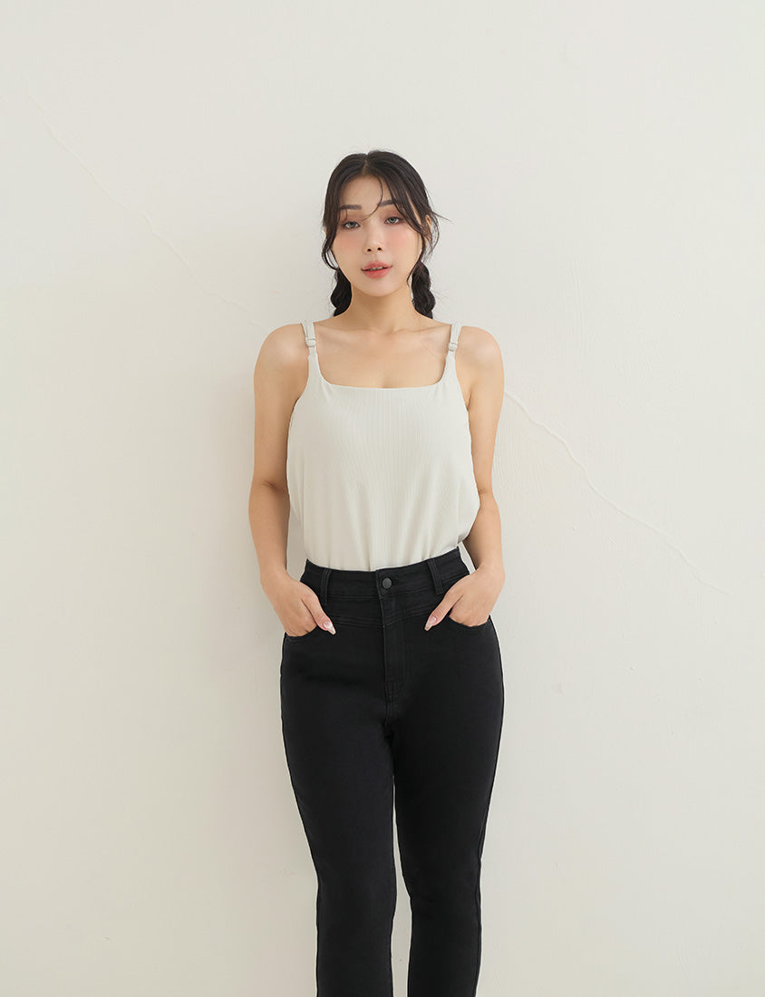 Pobra. Silky Cool Slimming Ribbed Plus Size Bra Tank Top