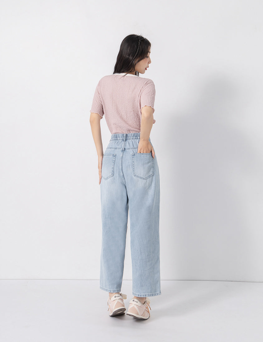 Pear-Shaped Friendly! Perfect Fit Slim Straight Cropped Plus Size Jeans