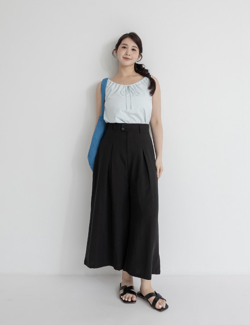 Cooling Drawstring Sleeveless Plus Size Top
