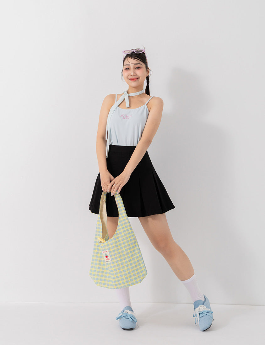 Poly Lulu x UGLY MEWS Collab Plus Size Ribbed Tank Top (With Tie Strap)
