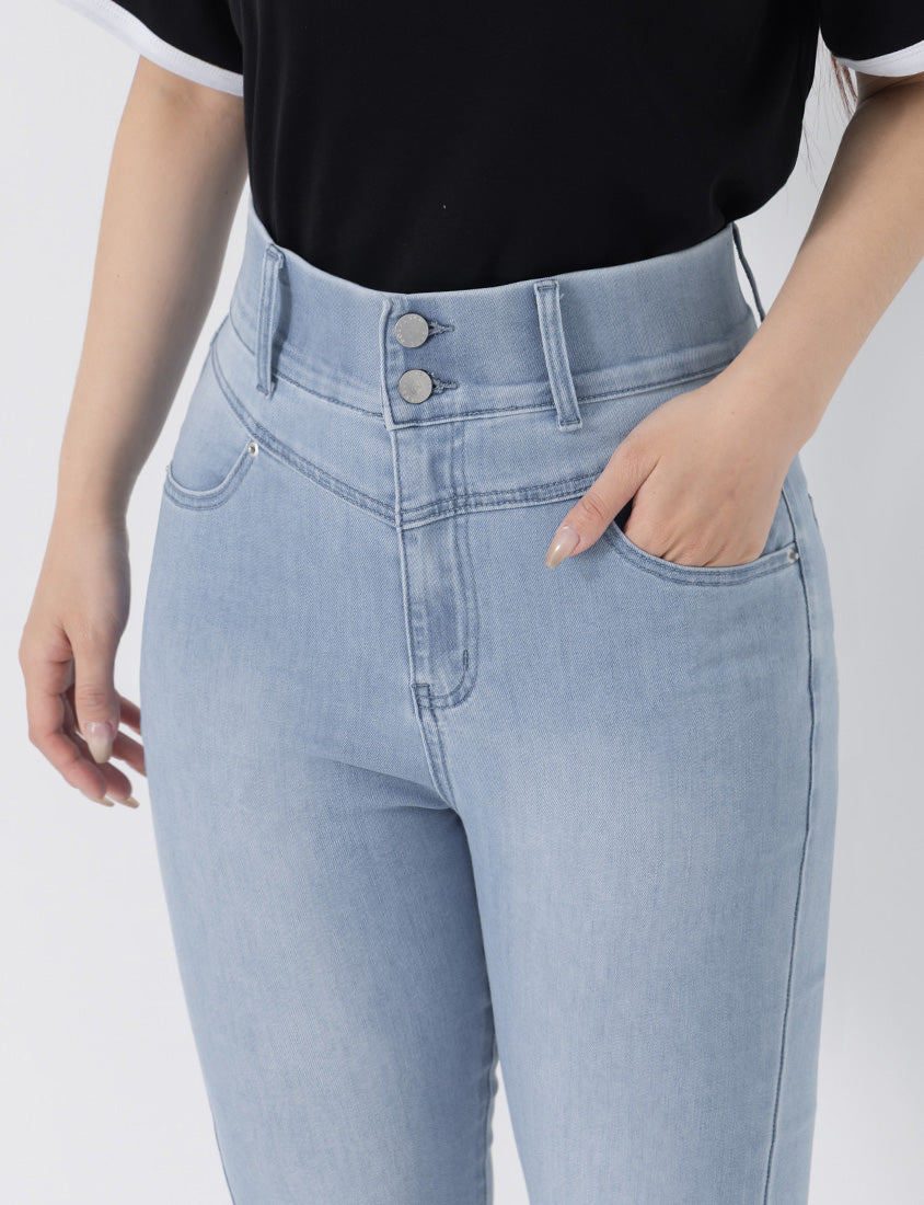 Ultra High Waist Tummy Flattering Long Leg Plus Size Jeans