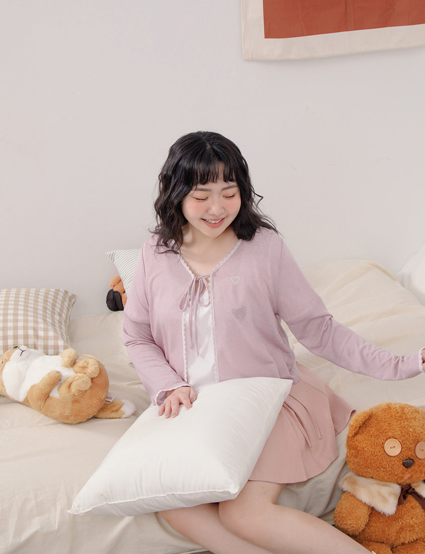 Instant Cooling Lyocell Lace Tie Front Plus Size Cover-Up