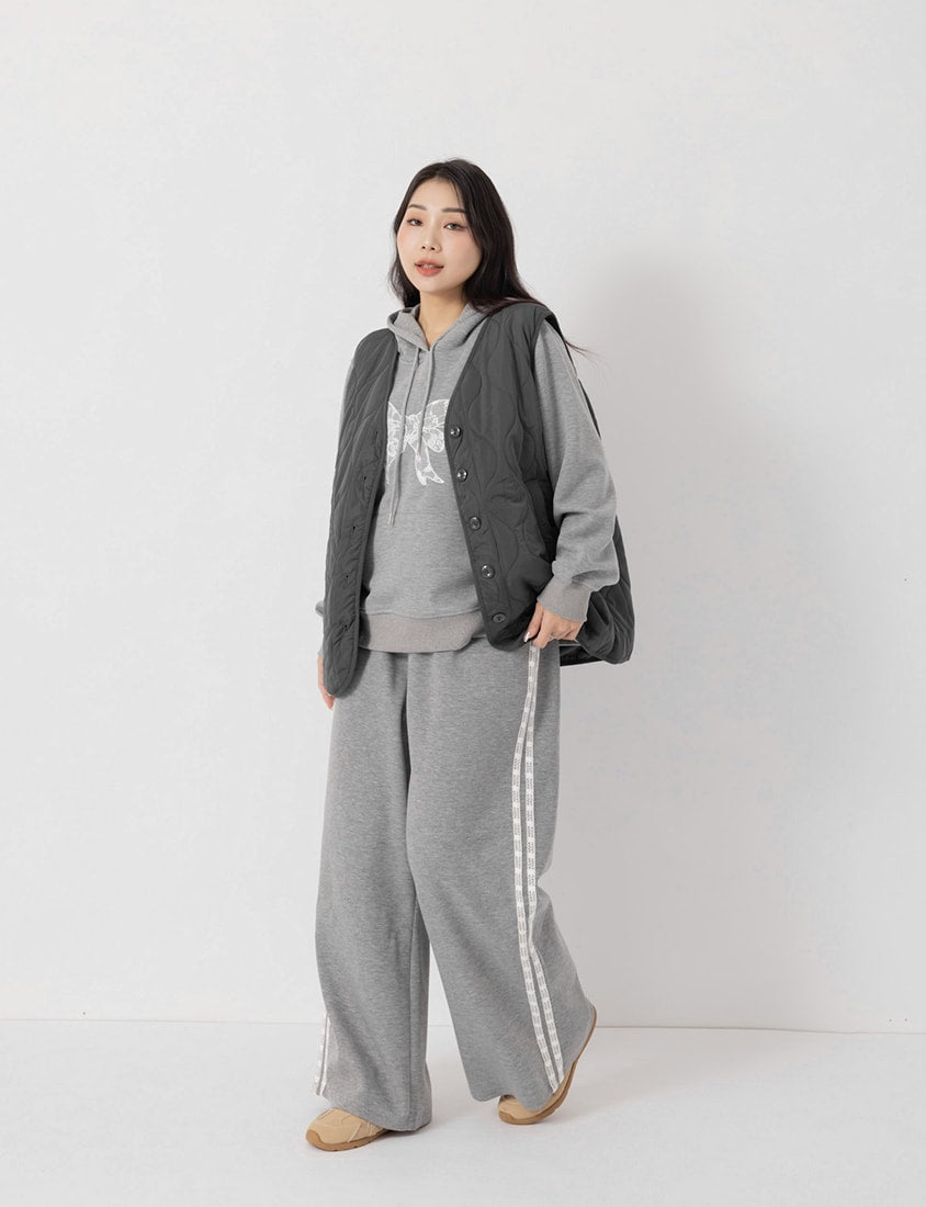 Lace Bow Cloud Cotton Plus Size Hoodie
