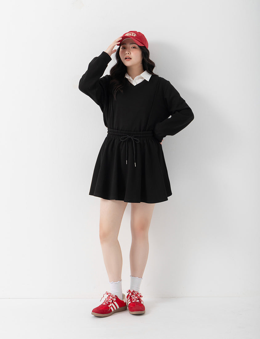 Apple-Shaped Friendly! Perfect Fit Seamed Yogurt Touch Plus Size Sweater