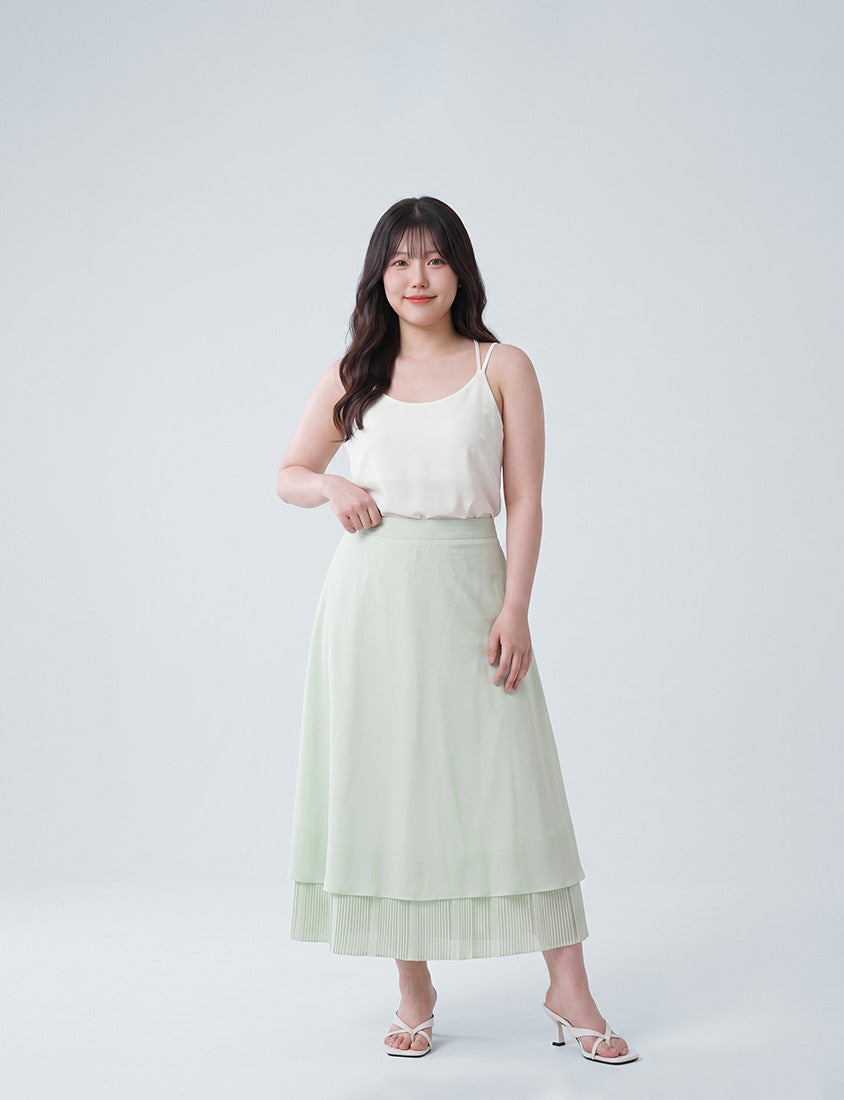 MISS. 2-Way Crinkle Chiffon Plus Size Tank Top