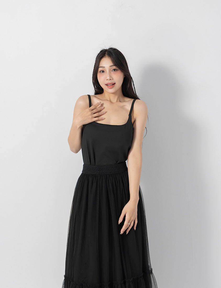 Ethereal Layered Mesh Plus Size Maxi Skirt