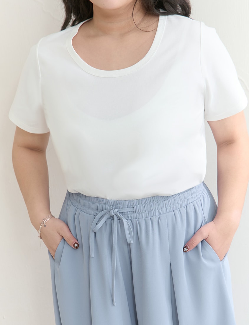Upgraded 2.0! U-Neck Plus Size Slim Tee